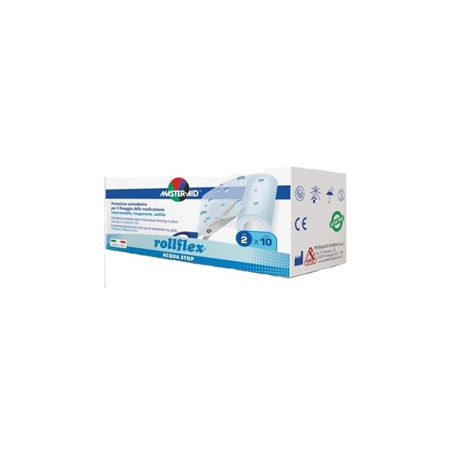 Pietrasanta Pharma Cerotto Impermeabile Per Fissaggio Medicazioni Master-aid Rollflex A-stop M 10x10 Cm Pietrasanta Pharma Cerotto Impermeabile Per Fissaggio Medicazioni Master-aid Rollflex A-stop M 10x10 Cm