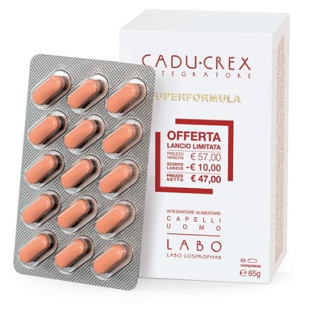 Labo Cadu-crex Superformula Integratore Capelli Uomo 60 Compresse 60 G Labo Cadu-crex Superformula Integratore Capelli Uomo 60 Compresse 60 G