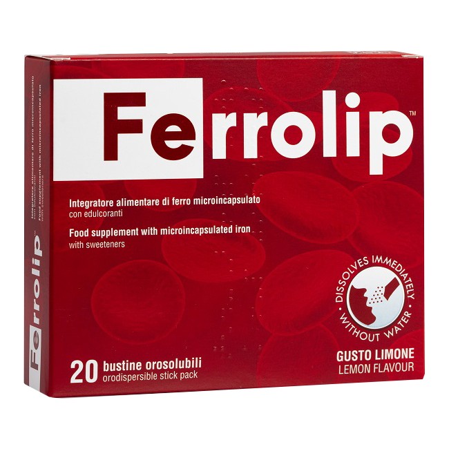 U. G. A. Nutraceuticals Ferrolip 20 Bustine Orosolubili Gusto Limone U. G. A. Nutraceuticals Ferrolip 20 Bustine Orosolubili Gusto Limone