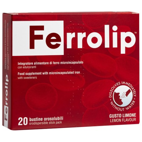 U. G. A. Nutraceuticals Ferrolip 20 Bustine Orosolubili Gusto Limone U. G. A. Nutraceuticals Ferrolip 20 Bustine Orosolubili Gusto Limone