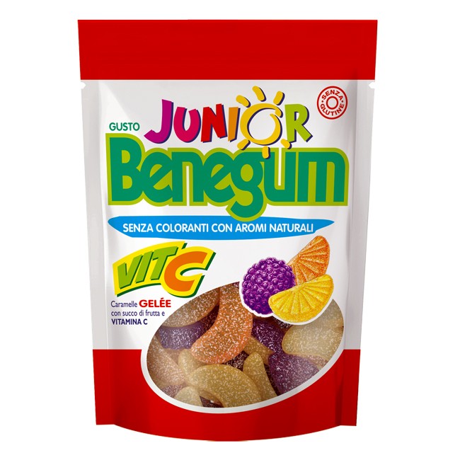 Perfetti Van Melle Benegum Junior Vita C Caramelle Gele' Con Succo Di Frutta E Vitamina C 90 G Perfetti Van Melle Benegum Junior Vita C Caramelle Gele' Con Succo Di Frutta E Vitamina C 90 G