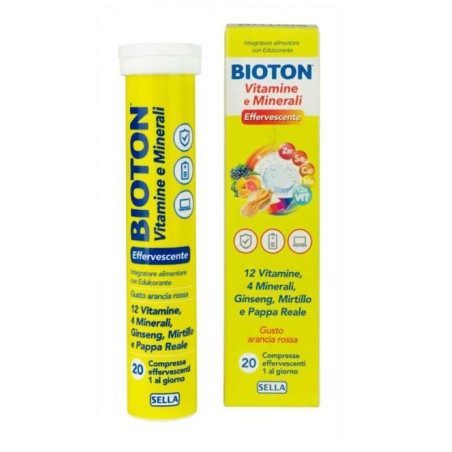 Sella Bioton Vitamine E Mineali 20 Compresse Effervescenti Sella Bioton Vitamine E Mineali 20 Compresse Effervescenti