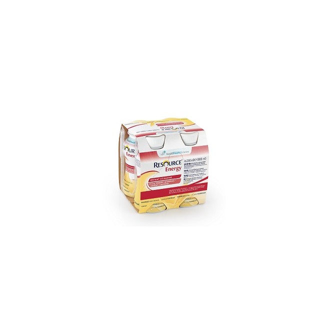 Nestlè Resource Energy Vaniglia 4 Bottiglie 200 Ml Nuovo Packaging