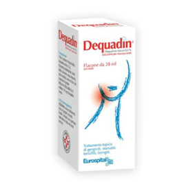 Eurospital Dequadin 0,5% Soluzione Per Mucosa Orale Dequadin 0,5% Spray Per Mucosa Orale Dequalinio Cloruro