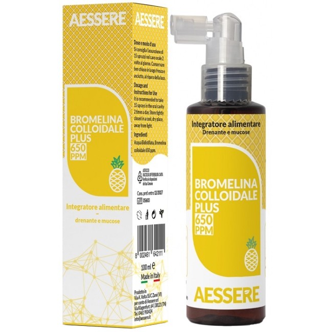 Aessere Bromelina Colloidale Plus Spray 650 Ppm 100 Ml Aessere Bromelina Colloidale Plus Spray 650 Ppm 100 Ml