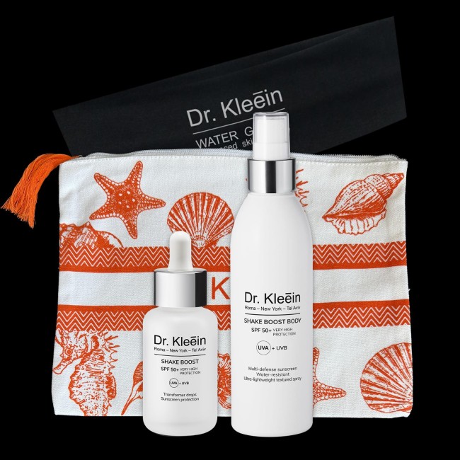 Dr. Kleein Sunscreen Summer Pack: Shake Boost Viso 50ml e Shake Boost Corpo 180ml Dr. Kleein Sunscreen Summer Pack: Shake Boost Viso 50ml e Shake Boost Corpo 180ml