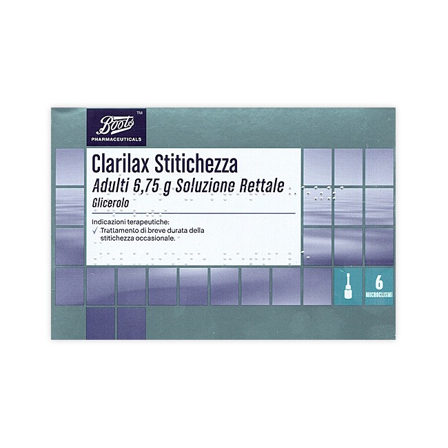 Clarilax stitichezza adulti 6,75 g- 6 microclismi
