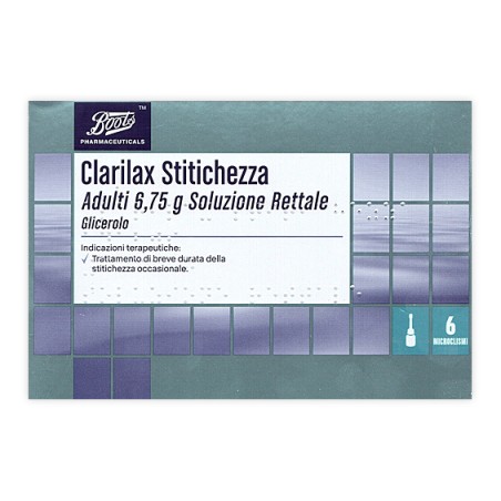 Clarilax stitichezza adulti 6,75 g- 6 microclismi Clarilax stitichezza adulti 6,75 g- 6 microclismi