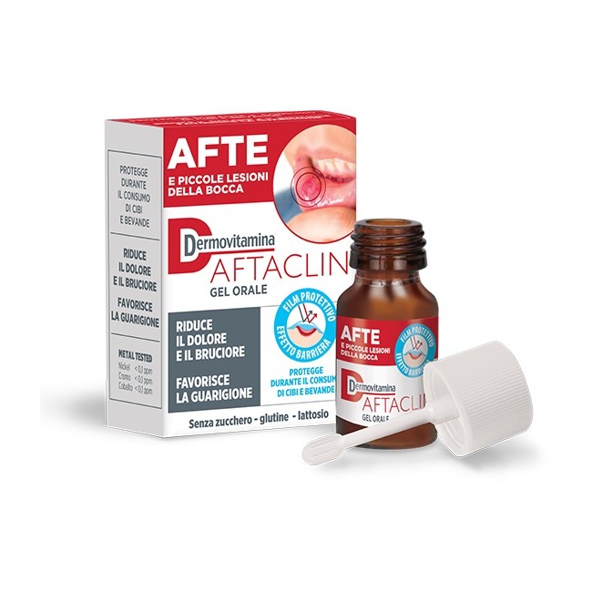Pasquali Dermovitamina Aftaclin Gel Orale 7 Ml Contro Dolore E Brucione Senza Zucchero E Senza Glutine Pasquali Dermovitamina Aftaclin Gel Orale 7 Ml Contro Dolore E Brucione Senza Zucchero E Senza Glutine