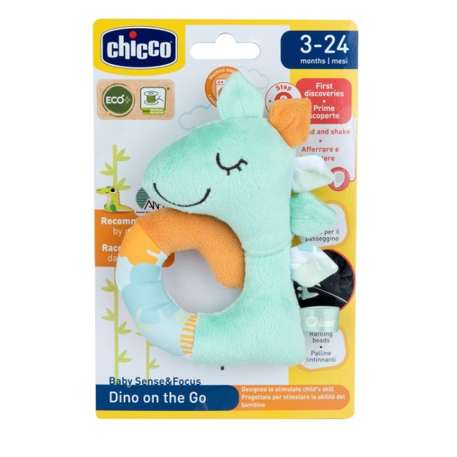 Chicco Baby Sense&focus Trillino Soft Dinosauro Eco+ Gioco per bambini 1 pezzo Chicco Baby Sense&focus Trillino Soft Dinosauro Eco+ Gioco per bambini 1 pezzo