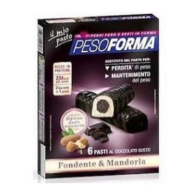 Pesoforma Barrette Cioccolato Cuore Mandola 6P 372G