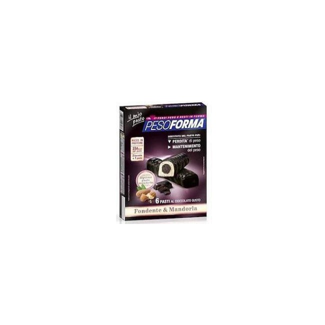Pesoforma Barrette Cioccolato Cuore Mandola 6P 372G