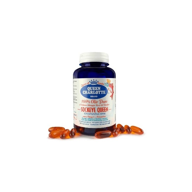 Queen Charlotte Olio Puro Salmone Selvaggio Rosso 120 Capsule