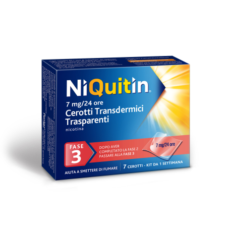 Perrigo Niquitin 7 Mg, 14 Mg, 21 Mg /24 Ore Cerotti Transdermici Trasparenti Nicotina Perrigo Niquitin 7 Mg, 14 Mg, 21 Mg /24 Ore Cerotti Transdermici Trasparenti Nicotina