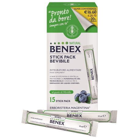 Erboristeria Magentina Benex Bevibile 15 Stick Da 12 Ml Taglio Prezzo Erboristeria Magentina Benex Bevibile 15 Stick Da 12 Ml Taglio Prezzo