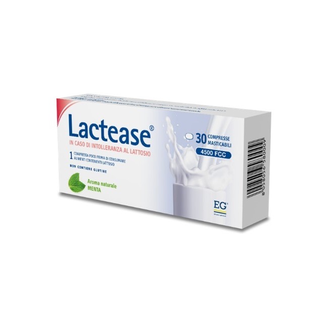 Eg Eurogenerici Lactease 4500 Fcc Aroma Menta 30 Compresse Masticabili