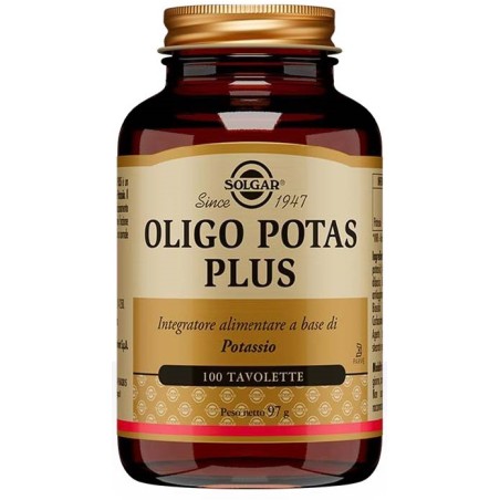 Solgar Oligo Potas Plus 100 Tavolette