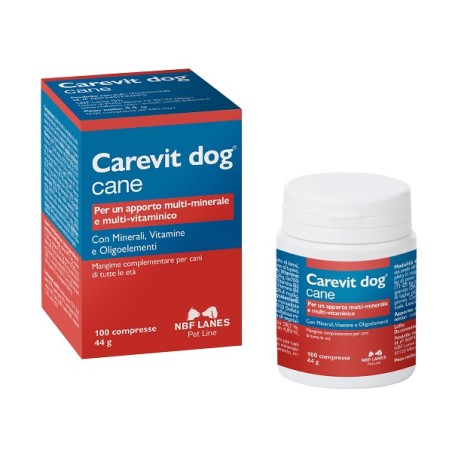 Nbf Lanes Carevit Dog Flacone 100 Compresse Appetibili Nbf Lanes Carevit Dog Flacone 100 Compresse Appetibili