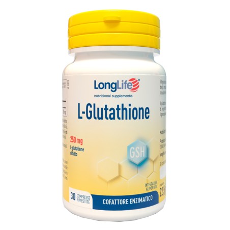 LongLife L-Glutathione Integratore antiossidante naturale 30 compresse LongLife L-Glutathione Integratore antiossidante naturale 30 compresse