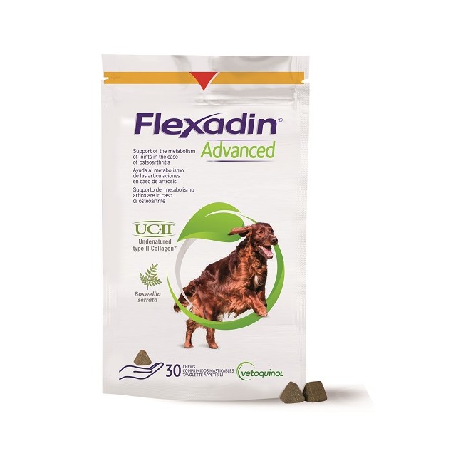 Vetoquinol Flexadin Advanced Cane Tutte Le Taglie 30 Tavolette Appetibili