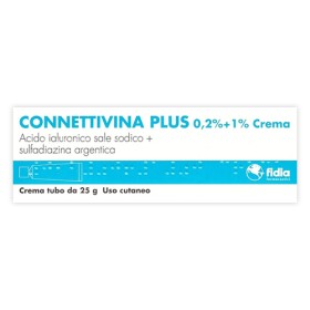 Connettivina Plus 2 mg/g + 10 mg/g Crema cicatrizzante e antibatterica per ustioni e lesioni cutanee