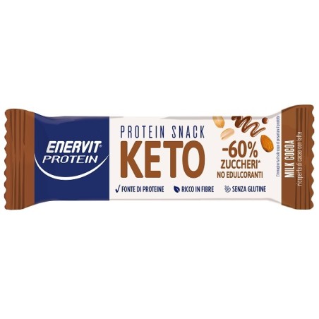 Enervit Protein Snack Keto Milk Cocoa 35 G Enervit Protein Snack Keto Milk Cocoa 35 G