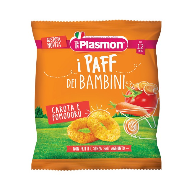 Plasmon Dry Snack Paff Carota Pomodoro 15 G Plasmon Dry Snack Paff Carota Pomodoro 15 G