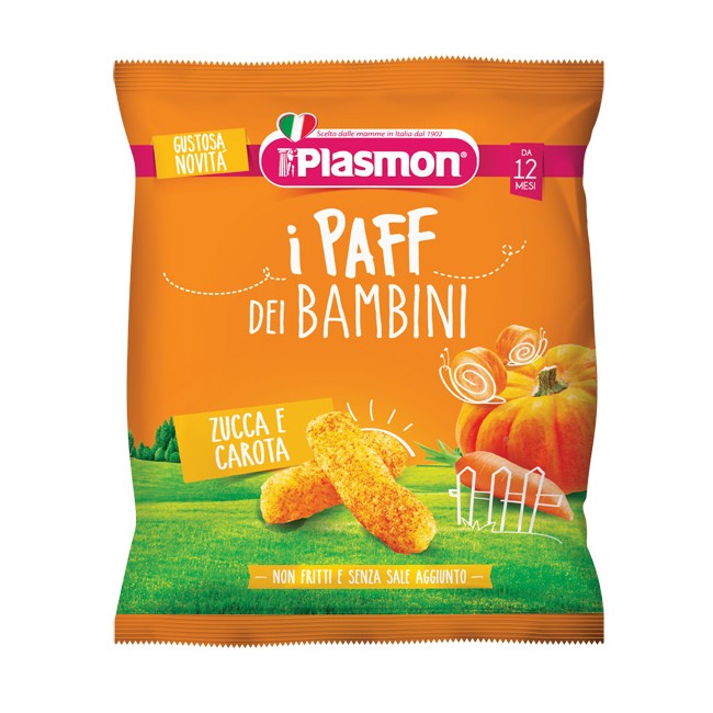 Plasmon Dry Snack Paff Zucca Carote 15 G Plasmon Dry Snack Paff Zucca Carote 15 G