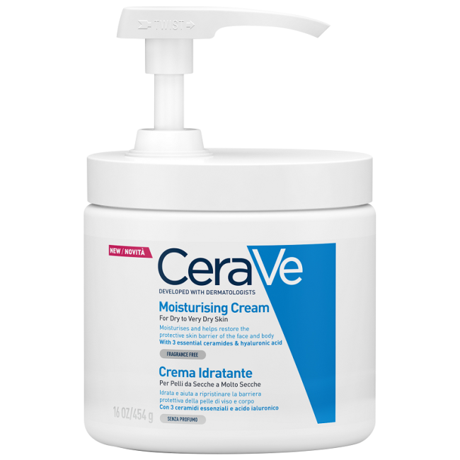 Cerave Crema Idratante Per Pelli Da Secche A Molto Secche 454 G Pump Cerave Crema Idratante Per Pelli Da Secche A Molto Secche 454 G Pump