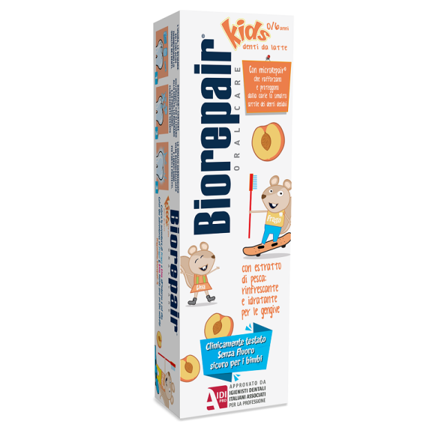 Coswell Biorepair Oral Care Kids 0-6 Anni Denti Da Latte Dentifricio Con Estratto Di Pesca 50 Ml
