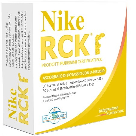 New Mercury Nike Rck Ascorbato Potassio + Ribosio 100 Bustine 22,65 G New Mercury Nike Rck Ascorbato Potassio + Ribosio 100 Bustine 22,65 G
