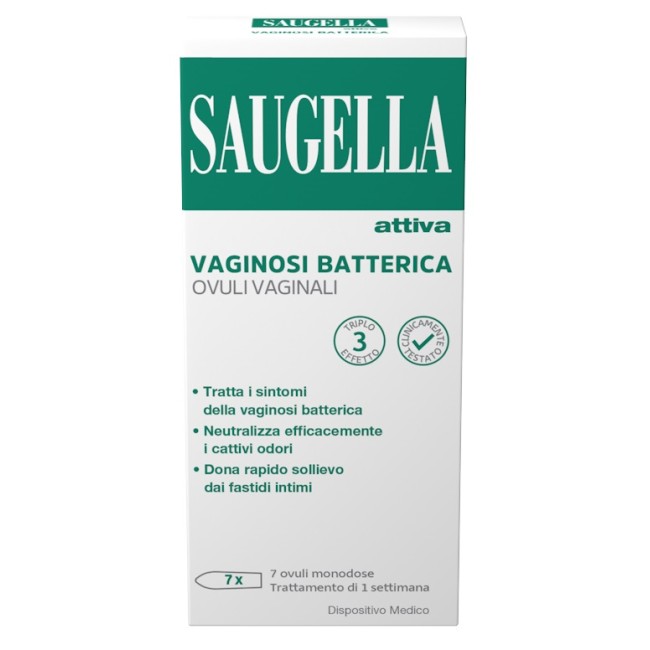 Saugella Attiva Vaginosi Batterica 7 Ovuli Vaginali