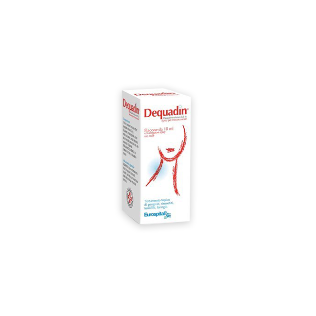 Eurospital Dequadin 0,5% Soluzione Per Mucosa Orale Dequadin 0,5% Spray Per Mucosa Orale Dequalinio Cloruro