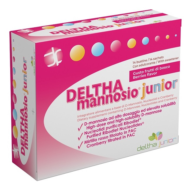 Deltha Pharma Deltha Mannosio Junior 14 Bustine Deltha Pharma Deltha Mannosio Junior 14 Bustine