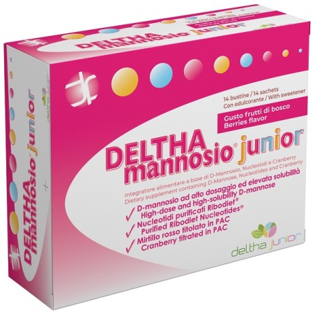 Deltha Pharma Deltha Mannosio Junior 14 Bustine Deltha Pharma Deltha Mannosio Junior 14 Bustine