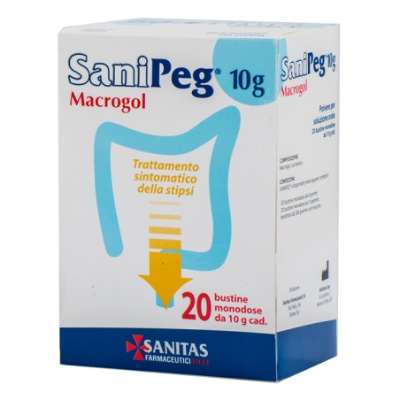 Sanitas Farmaceutici Sanipeg Macrogol Polvere Per Soluzione Orale 20 Buste Da 10 G Sanitas Farmaceutici Sanipeg Macrogol Polvere Per Soluzione Orale 20 Buste Da 10 G