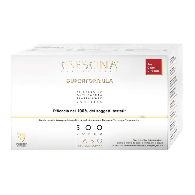 Crescina Ri Crescita Super Formula 500 Donna Tc 20+20 Fiale 3,5 Ml