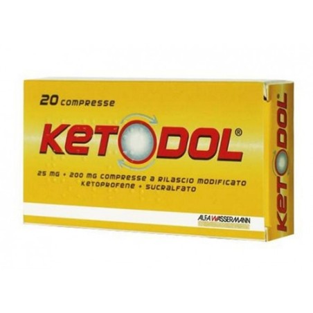 Ketodol 25 mg + 200 mg compresse per dolori di varia natura Ketodol 25 mg + 200 mg compresse per dolori di varia natura