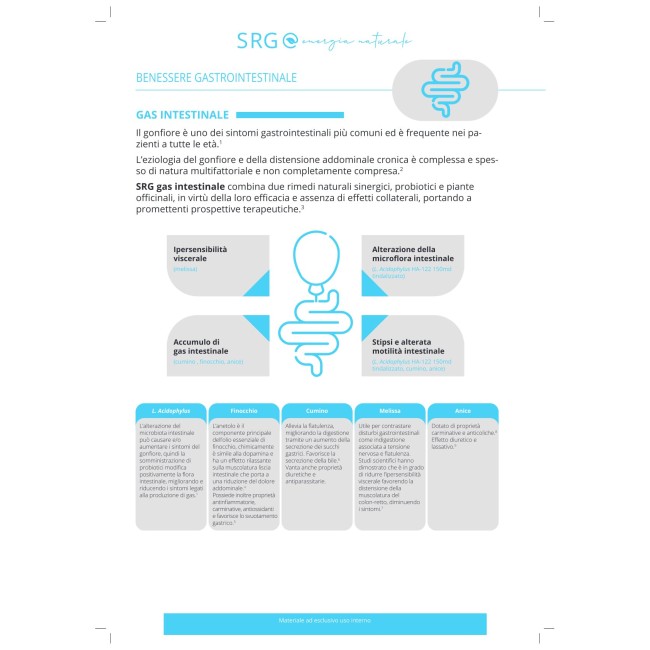 Srg Integratore per Gas Intestinale 30 Capsule