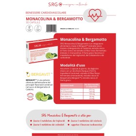 SRG Energia Naturale Monacolina e Bergamotto per colesterolo e metabolismo 30 capsule