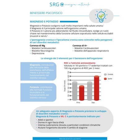SRG Magnesio & Potassio + Vitamina C Benessere muscolare ed energetico