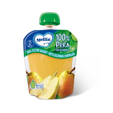 Danone Mellin 100% Pera Merenda per bambini 90 g Danone Mellin 100% Pera Merenda per bambini 90 g