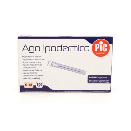 Pic Ago Ipodermico G18 1 1/2 100 pezzi sterili monouso Pic Ago Ipodermico G18 1 1/2 100 pezzi sterili monouso