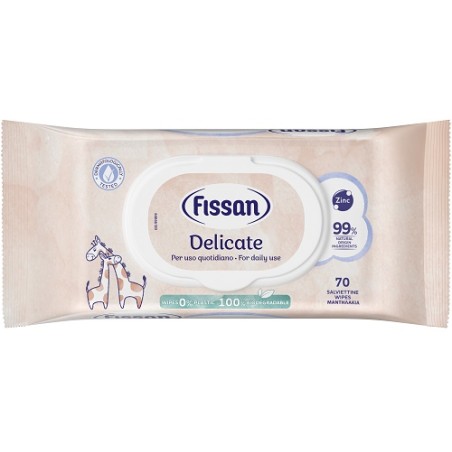 Fissan Delicate New Salviettine lenitive per bmbino 70 pezzi Fissan Delicate New Salviettine lenitive per bmbino 70 pezzi