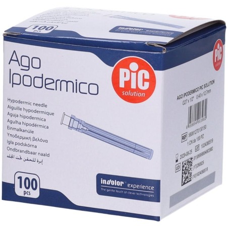 Pic Ago Ipodermico G27 1/2 Luer Lock 100 pezzi Pic Ago Ipodermico G27 1/2 Luer Lock 100 pezzi