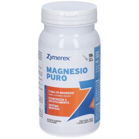 Zymerex Magnesio Puro Integratore contro fatica e stanchezza 150 g Zymerex Magnesio Puro Integratore contro fatica e stanchezza 150 g