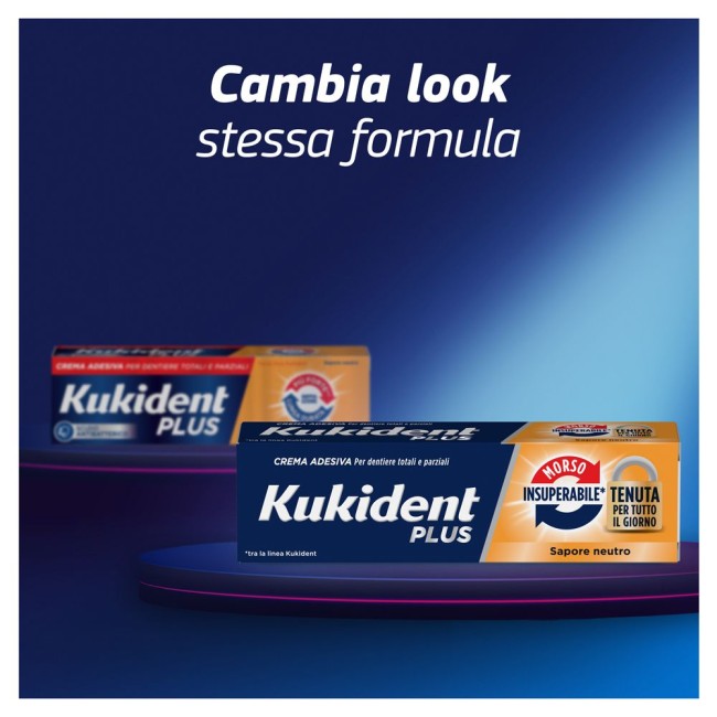 Kukident Plus Morso Insuperabile Crema adesiva per protesi a tenuta extra forte Kukident Plus Morso Insuperabile Crema adesiva per protesi a tenuta extra forte
