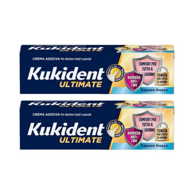 Kukident Ultimate Crema adesiva per dentiere 57 g Bipacco Kukident Ultimate Crema adesiva per dentiere 57 g Bipacco