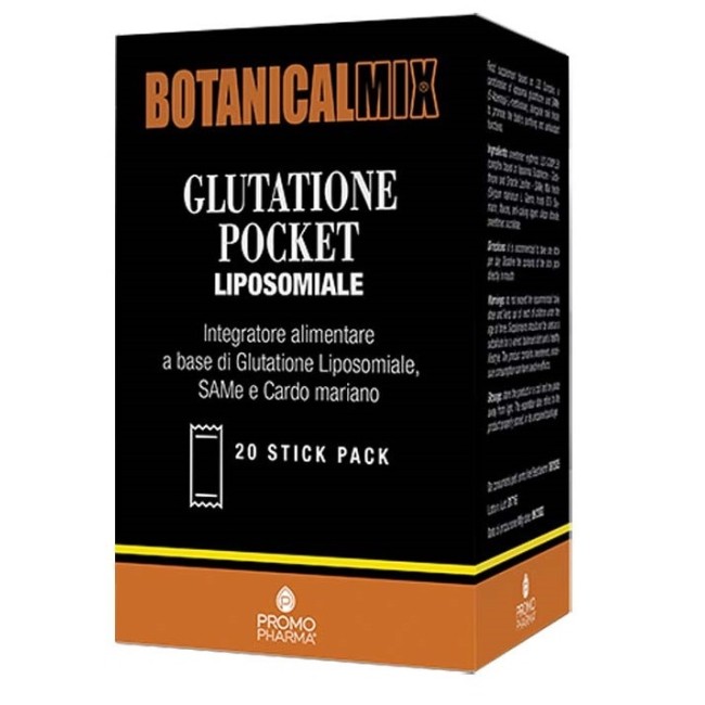 Promopharma Botanicalmix Glutatione Pocket Liposomiale 20 Stick Da 2 G Promopharma Botanicalmix Glutatione Pocket Liposomiale 20 Stick Da 2 G