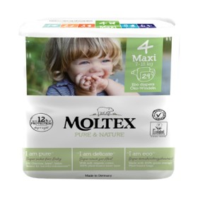 Ontex Pannolini Moltex Pure & Nature Maxi 7-14 Kg Taglia 4 29 Pezzi